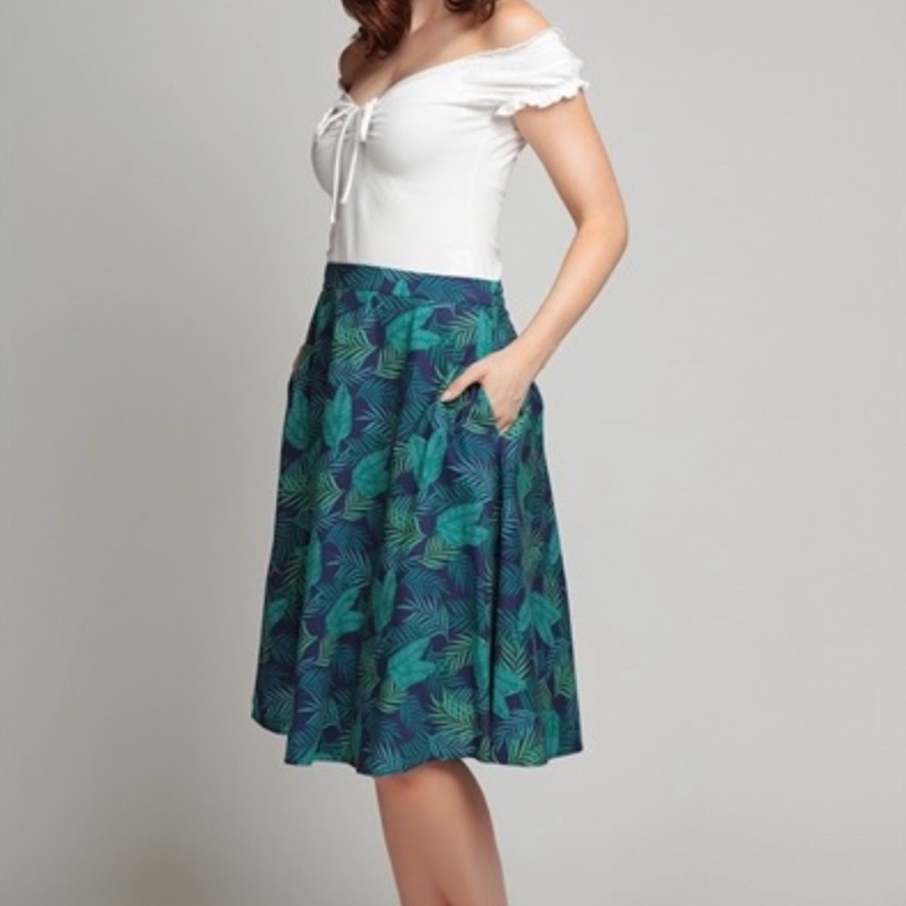 Collectif Palm Swing Skirt